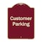 Signmission Designer Series-Customer Parking 2, Burgungy Heavy-Gauge Aluminum, 24" x 18", BU-1824-9856 A-DES-BU-1824-9856 - alternate 1